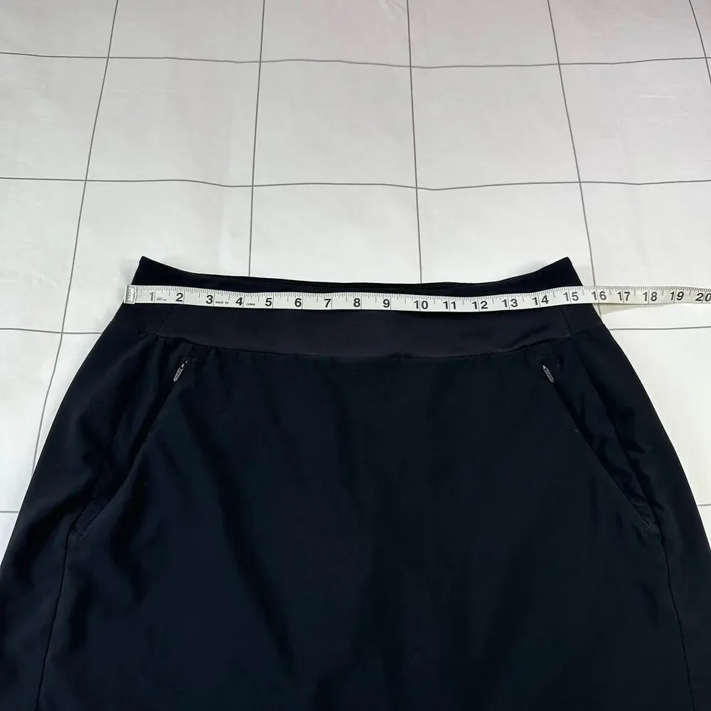 Athleta Skort Womens 10 Black Soho Golf Pull On Athletic Travel Sporty Mini